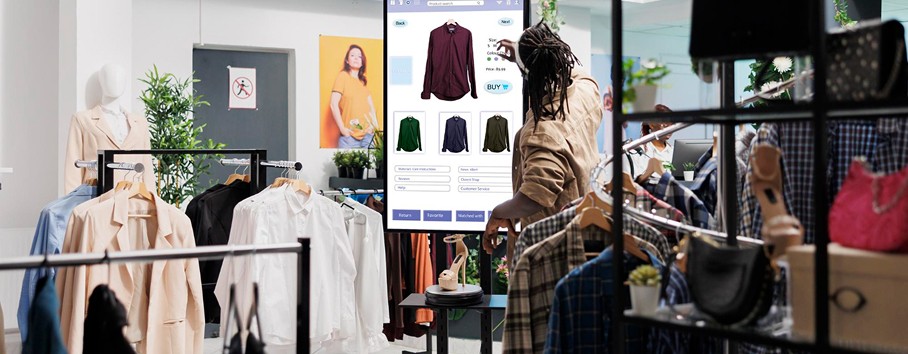 experience driven retail environment with lighting, layout, and materials designed to enhance customer engagement and in-store interaction